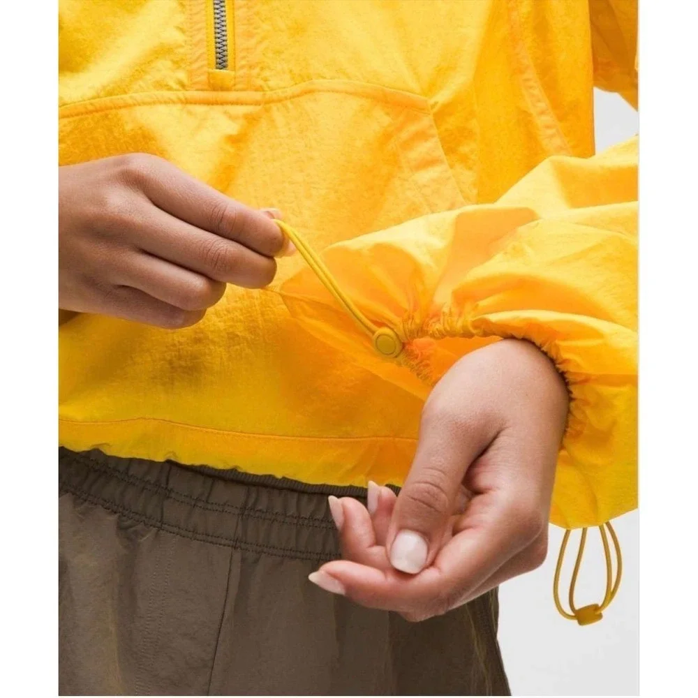882-Lululemon Scuba Cropped Anorak-Maize Yellow